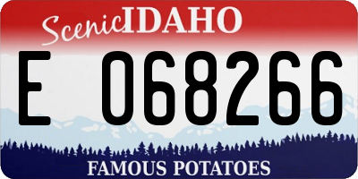 ID license plate E068266