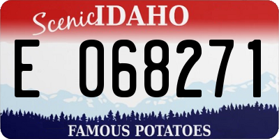 ID license plate E068271