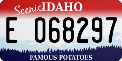 ID license plate E068297