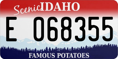 ID license plate E068355