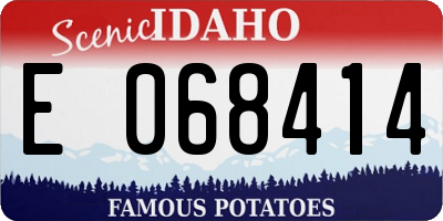 ID license plate E068414