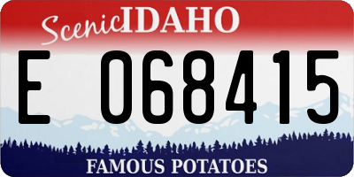 ID license plate E068415