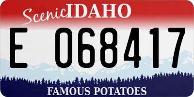 ID license plate E068417