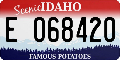 ID license plate E068420