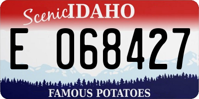 ID license plate E068427