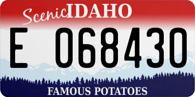 ID license plate E068430