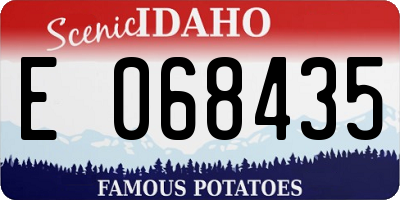 ID license plate E068435