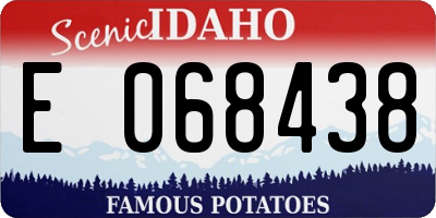 ID license plate E068438
