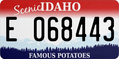 ID license plate E068443
