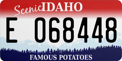 ID license plate E068448