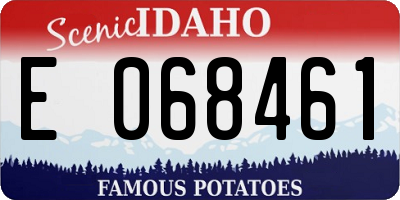 ID license plate E068461
