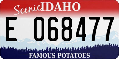 ID license plate E068477