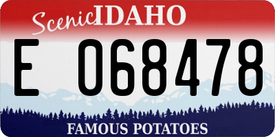 ID license plate E068478