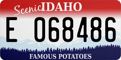 ID license plate E068486