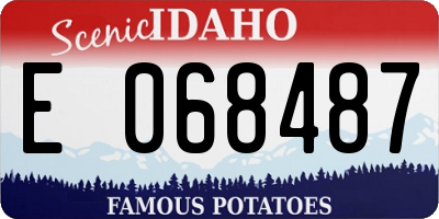 ID license plate E068487