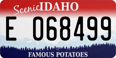 ID license plate E068499
