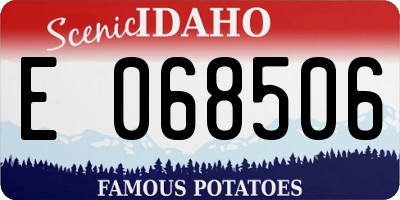 ID license plate E068506