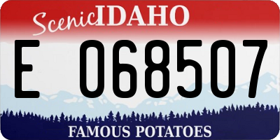 ID license plate E068507