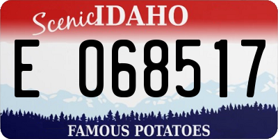ID license plate E068517