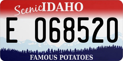 ID license plate E068520