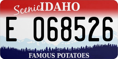 ID license plate E068526