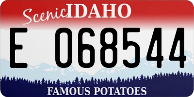 ID license plate E068544