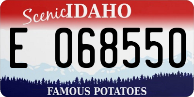 ID license plate E068550
