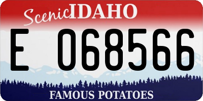 ID license plate E068566
