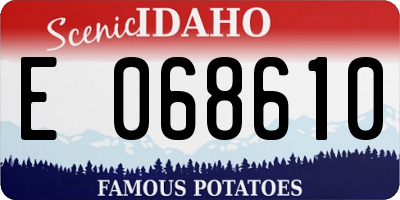 ID license plate E068610