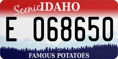 ID license plate E068650