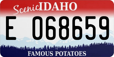 ID license plate E068659