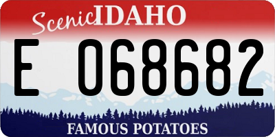 ID license plate E068682