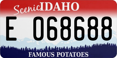 ID license plate E068688