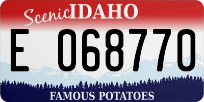 ID license plate E068770