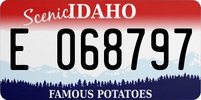 ID license plate E068797