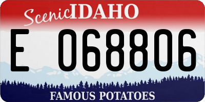 ID license plate E068806