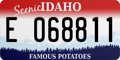 ID license plate E068811