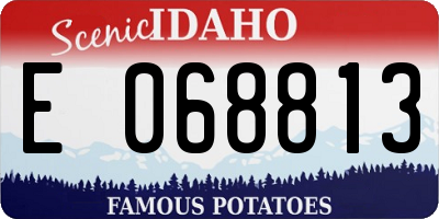 ID license plate E068813
