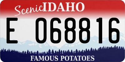 ID license plate E068816