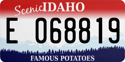 ID license plate E068819