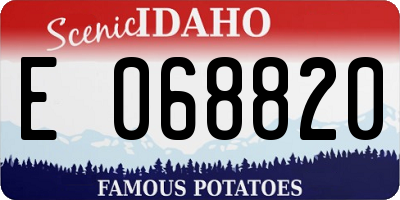 ID license plate E068820