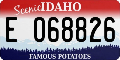 ID license plate E068826