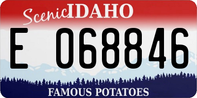 ID license plate E068846