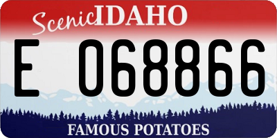 ID license plate E068866