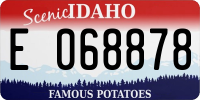 ID license plate E068878