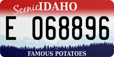 ID license plate E068896