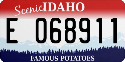ID license plate E068911