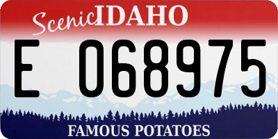 ID license plate E068975