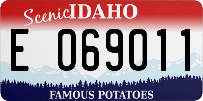 ID license plate E069011