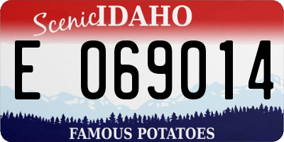ID license plate E069014